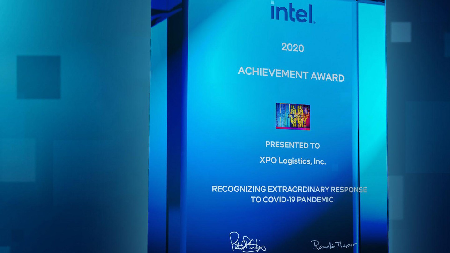XPO Logistics Receives Intel Award for COVID19 Response